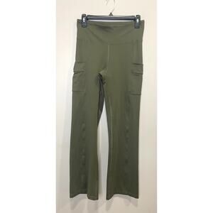 Eddie Bauer Yoga Pants Womens Med Green Slimming Yoga Gym Training